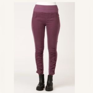 XCVI Wearables Twill Penny Legging.  High waisted.  Purple. XS NWT
